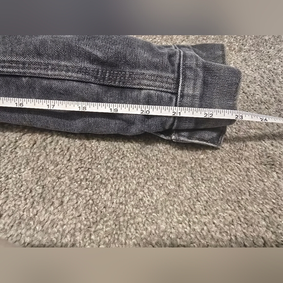 Carhartt Vintage 90's Chore Barn Jacket Fleece Lined Faded Black Grey Outdoors - Picture 13 of 13